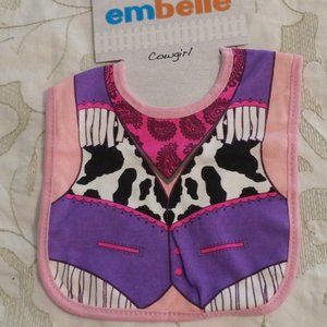 4 for $10 NWT EMBELLE INFANT COWGIRL BIB